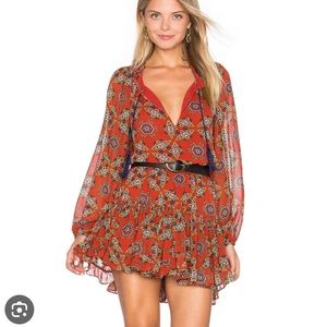 MISA Los Angeles Lorena Dress in Cayenne Multi